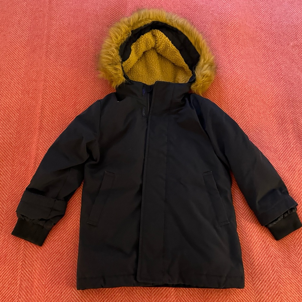 Uniqlo Kids parka coat 3-4 yr great condition warm